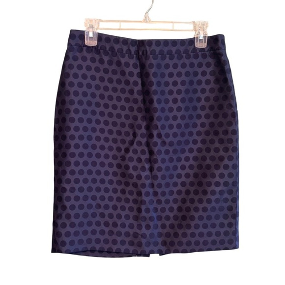 J.Crew Womens Polka Dot Career‎ Office Work The Pencil Skirt Navy Blue Size 4